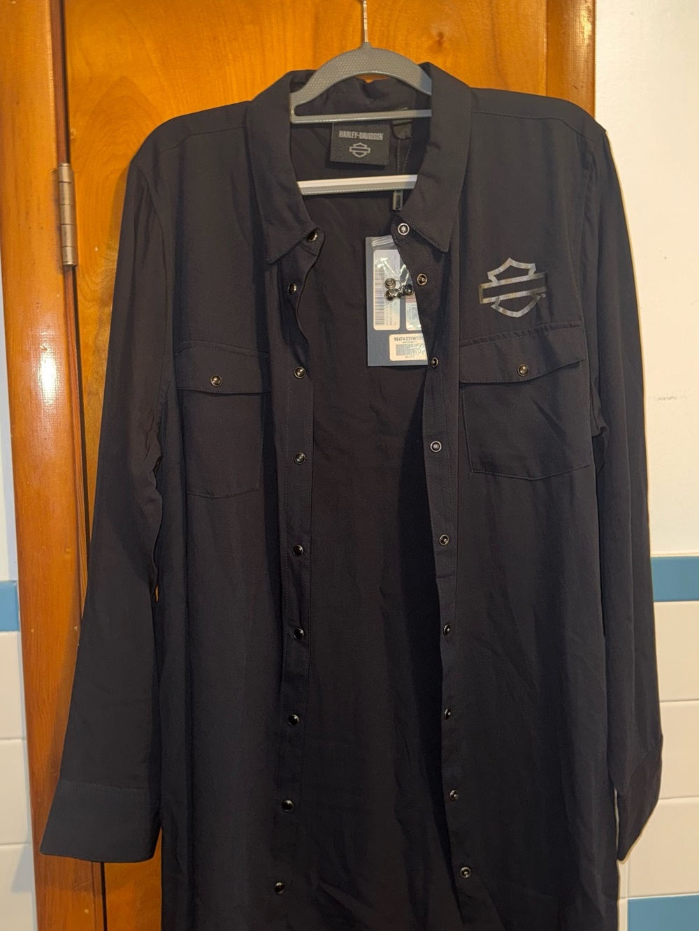 Harley-Davidson Black Long-Sleeve Shirt Jacket
